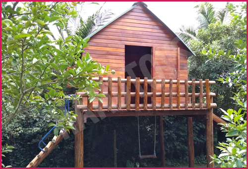 Casa de Boneca de Eucalipto HT046